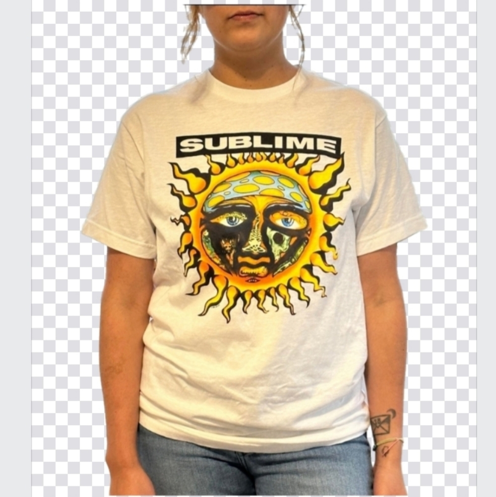 Sublime Sun Face Graphic Band Tee Y2K Indie Sleaze